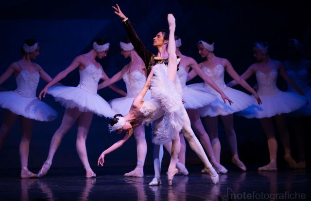 02_Kiew-Grand-Ballett_Schwanensee_-_1._Akt_-_Alexander_Stoyanov__Prinz_Siegfried______Kateryna_Kukhar__Odette__Foto_-_Sabrina_Tirino, © Sabrina Tirino