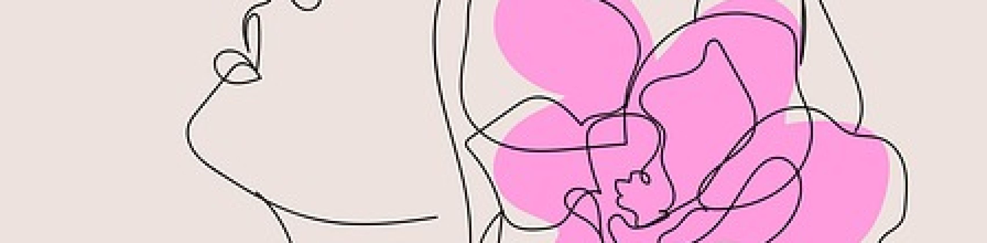 Zeichnung einer Frau mit langem Haar und einer Blüte im Haar, © BiancaVanDijk pixabay.com