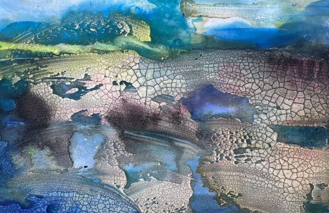 The interface between watercolor and acrylic - from liquid to impasto