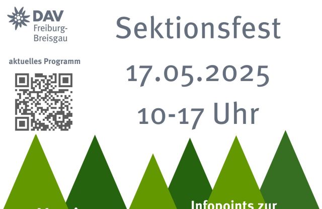 Sektionsfest 17.05.25; 10-17 Uhr, © DAV- Sektion Freiburg